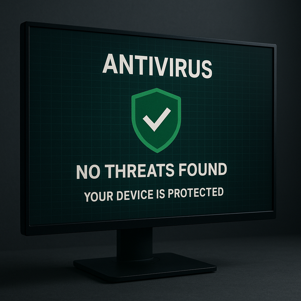 TotalAV antivirus showing device protection status
